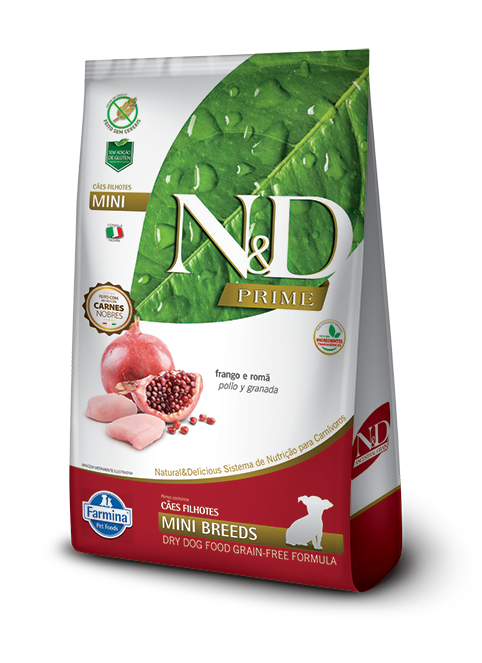 N&D Prime - Pollo y granada - Raza mini - Puppy - 2.5 Kg