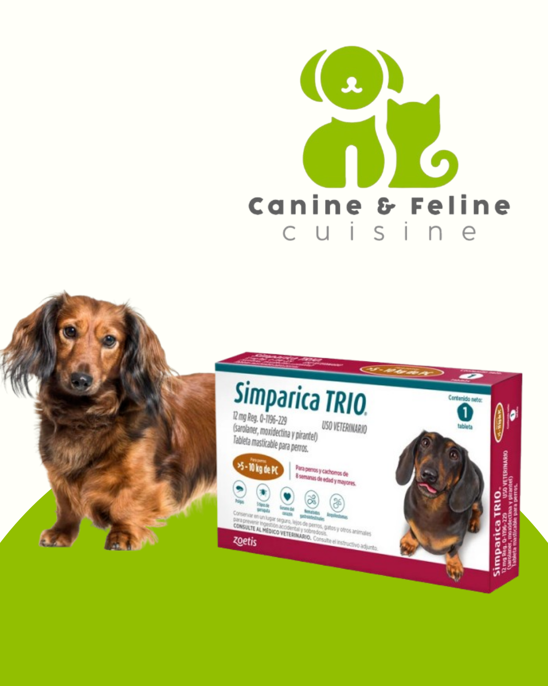 Simparica TRIO - Tableta de 12mg - Perro de 5kg a 10kg
