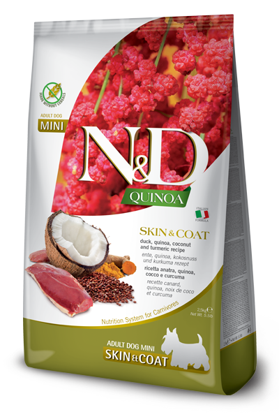 N&D Quinoa - perro adulto - raza mini -  2.5 Kg