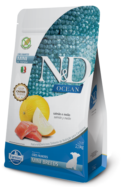 N&D Ocean  Salmón y melón - Razas mini Puppy  – 2.5 Kg