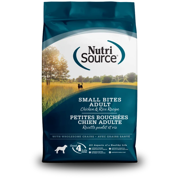 Nutri Source Small Bite - Chicken & Reci recipe - perro adulto 12 Lb