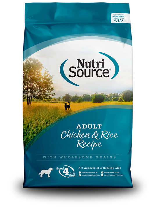 Nutri Source Chicken & rice recipe - perro adulto -  26 Lb