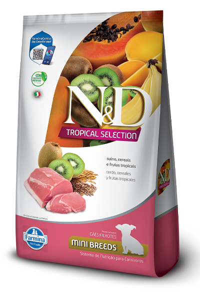 N&D TROPICAL SELECTION - Cerdo y Frutas - Razas mini Puppy - 2.5 Kg